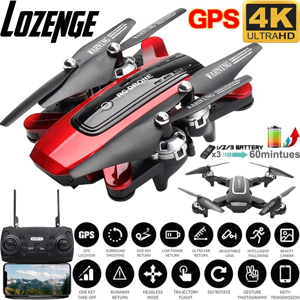 Lozenge HJ38 GPS Drone Follow Me WiFi Quadcopter Helicopter