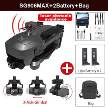 Load image into Gallery viewer, SG906Max 3-Axis Gimbal Camera Collision Avoidance Professional Brushless Motor
