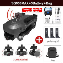 Load image into Gallery viewer, SG906Max 3-Axis Gimbal Camera Collision Avoidance Professional Brushless Motor
