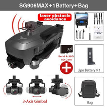 Load image into Gallery viewer, SG906Max 3-Axis Gimbal Camera Collision Avoidance Professional Brushless Motor
