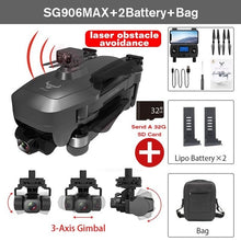 Load image into Gallery viewer, SG906Max 3-Axis Gimbal Camera Collision Avoidance Professional Brushless Motor
