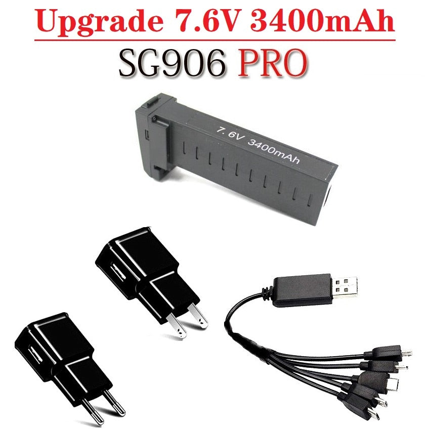 Upgrade battery + Charger SG906 PRO/X193 PRO/X7 PRO GPS