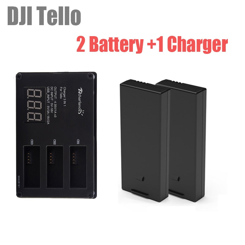 2pcs DJI tello Battery tello Lipo Flight Battery Charger EDU